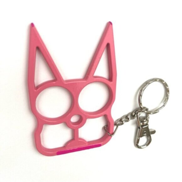 Pink Cat Self Defense Keychain Metal - Picture 2 of 6